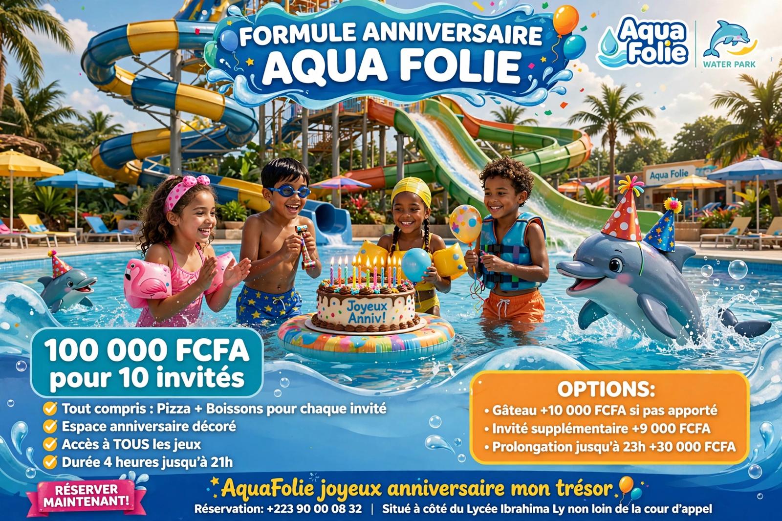 Enfants dans le parc Aqua Folie
